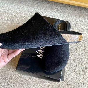 Nasty Gal Womens Faux Pony Loafers slip ons